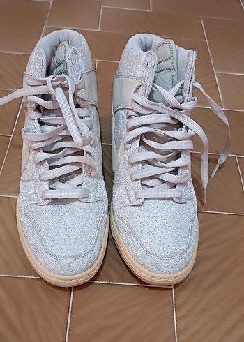 Pembe Nike Dolgu Topuklu Bağcıklı Spor Ayakkabı - Görsel 6