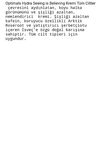 Oriflame Göz altı morluklarina