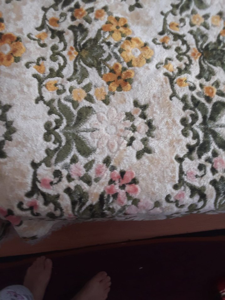 Çiçek Desenli Kadife Yatak Örtüsü - Görsel 4