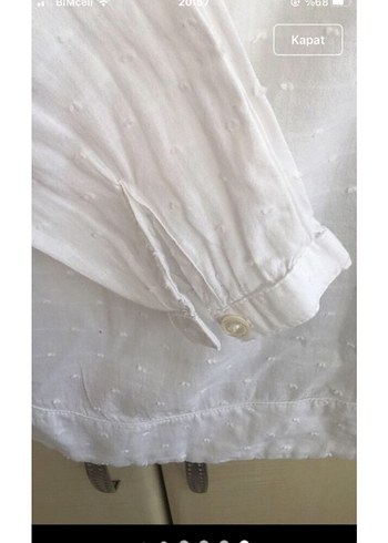 Kız Çocuk Beyaz Pamuklu Düğmeli Gömlek - Görsel 5