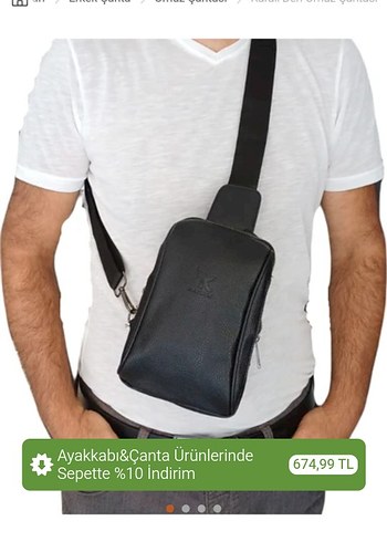 Siyah Erkek Bel Çantası