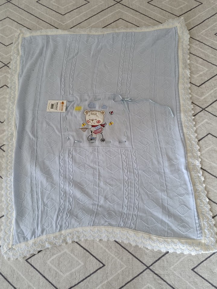 Mavi Welsoft Bebek Battaniyesi - Görsel 2