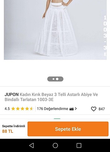 Tarlatan (Abiye ve bindallı tarlatan)