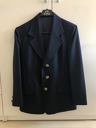 Lacivert Vatkalı Blazer Ceket