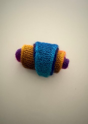 Renkli Örgü Kadın Atkı - Görsel 2