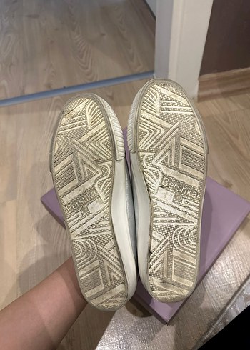 39 Beden Gri Metalik Kadın Spor Ayakkabı