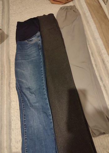 Gri Hamile Kot Pantolon - Görsel 2