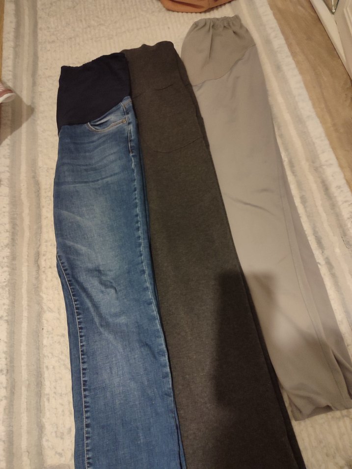 Gri Hamile Kot Pantolon - Görsel 2