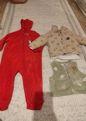 Kız Bebek Kırmızı Örgü Tulumu - Görsel 2