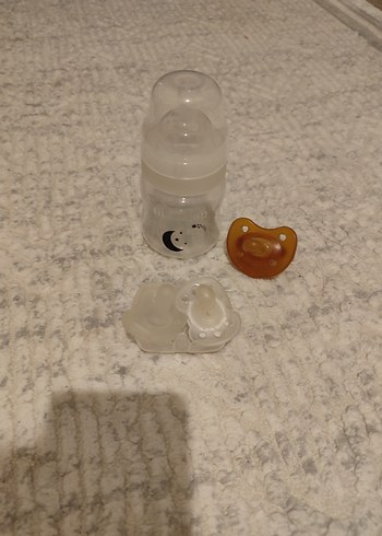 Bebek Biberonu ve Emzik Seti Beyaz - Görsel 2