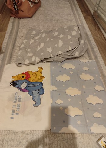 Pamuk Gri Desenli Çocuk Uyku Seti - Görsel 2