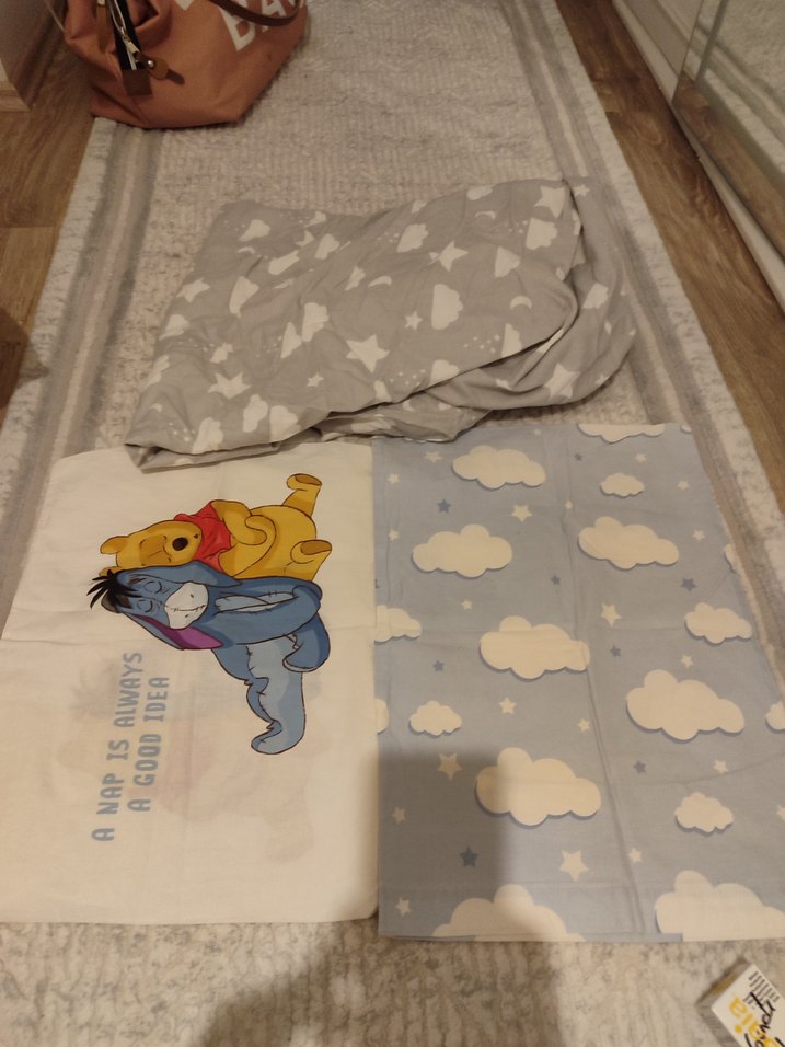 Pamuk Gri Desenli Çocuk Uyku Seti - Görsel 2