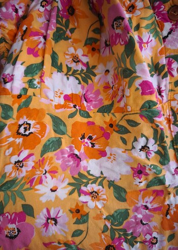 Çiçek Desenli Bohem Mini şort tulum - Görsel 4