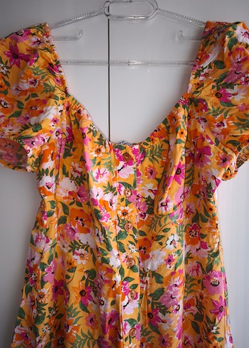 Çiçek Desenli Bohem Mini şort tulum - Görsel 2