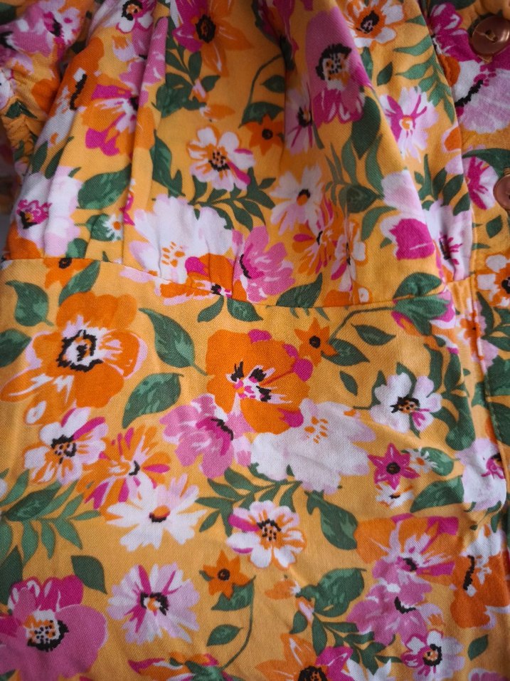 Çiçek Desenli Bohem Mini şort tulum - Görsel 4