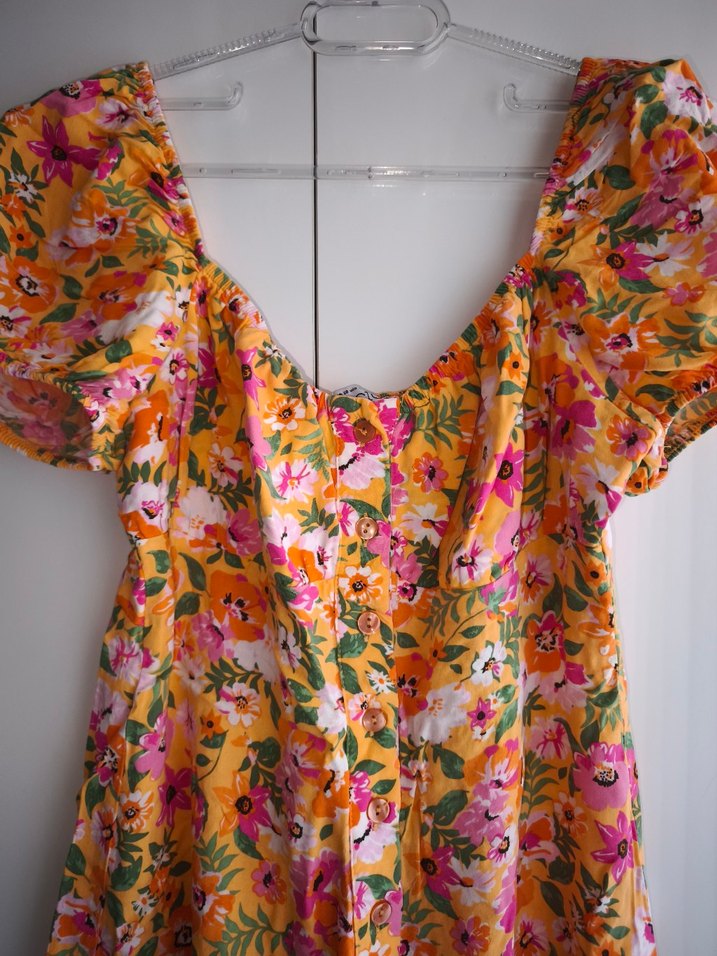 Çiçek Desenli Bohem Mini şort tulum - Görsel 2