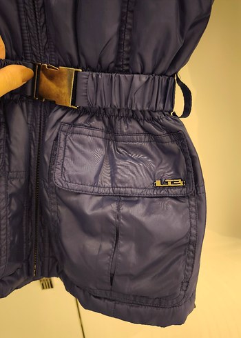 Kemerli, İnce Kesim Gri Kadın Kışlık Ceket - Görsel 2