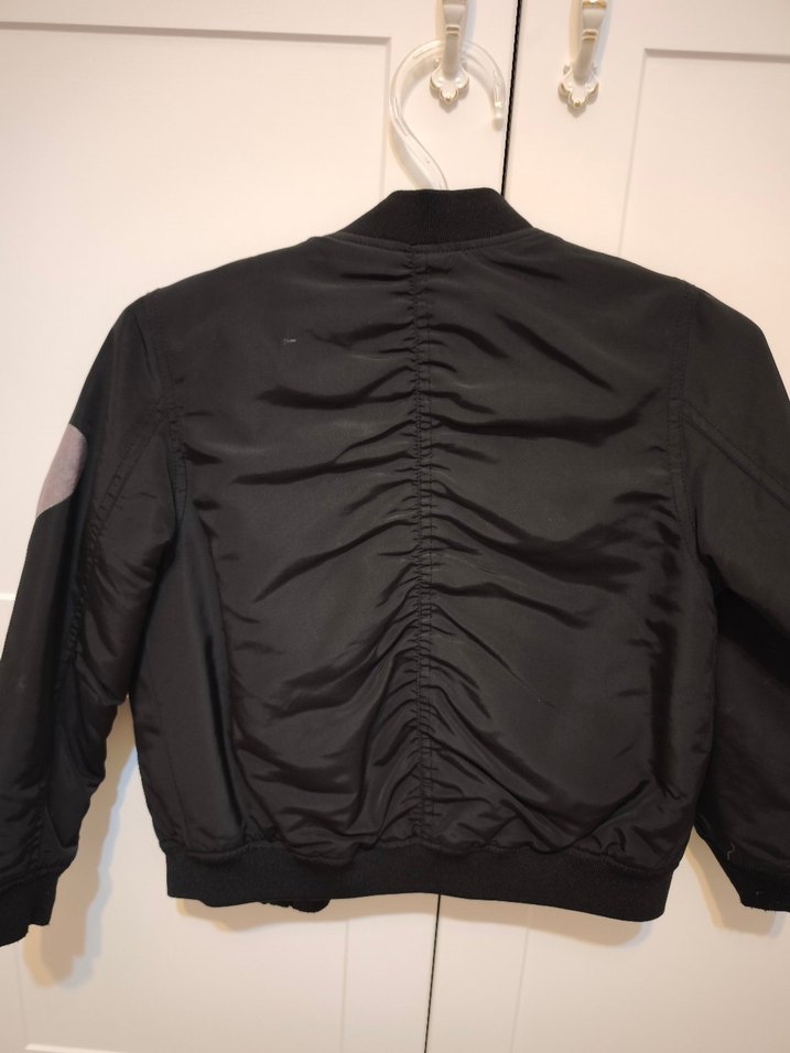 Nakışlı Siyah Kız Çocuk Ceket - Görsel 2