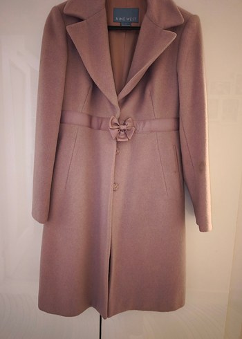 Kemer Detaylı Pudra Rengi Kaban - Görsel 2