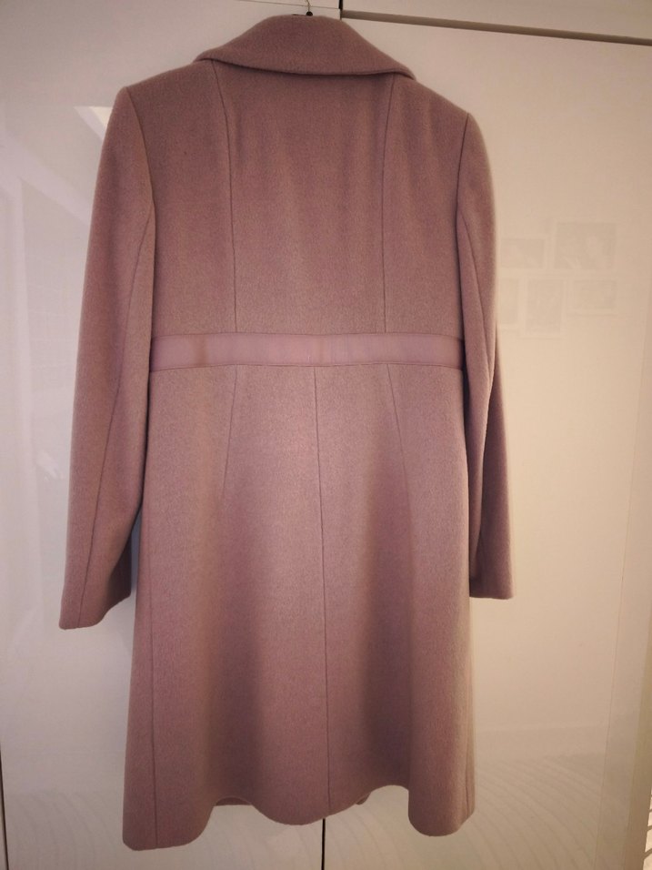 Kemer Detaylı Pudra Rengi Kaban - Görsel 5