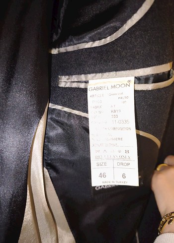 Düğmeli Siyah erkek kaşe Ceket - Görsel 2