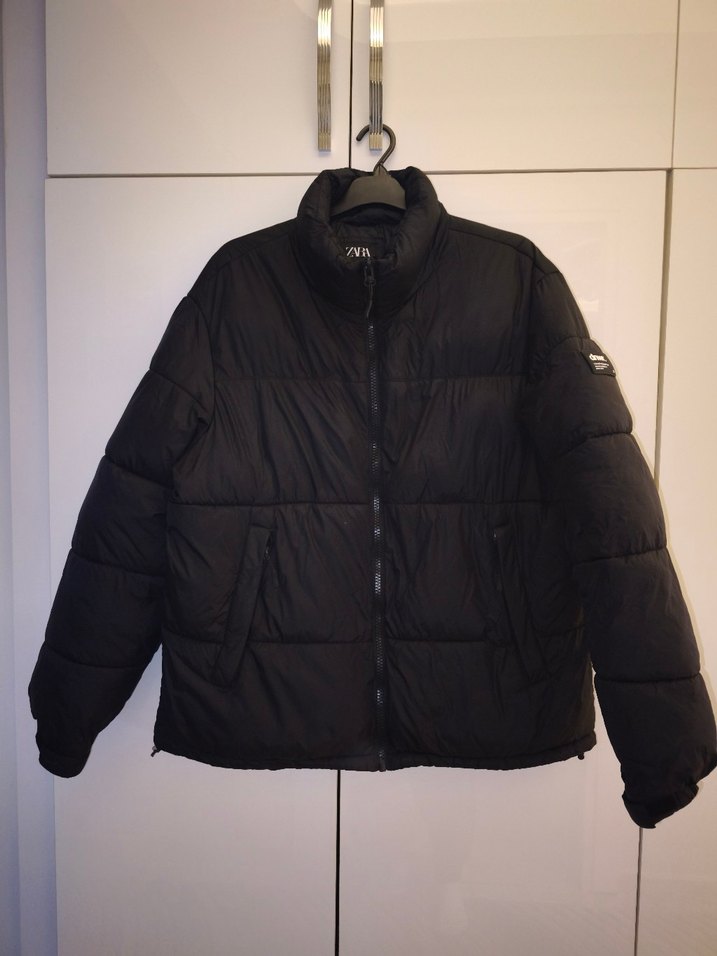 Siyah Fermuarlı erkek şişme mont - Görsel 2