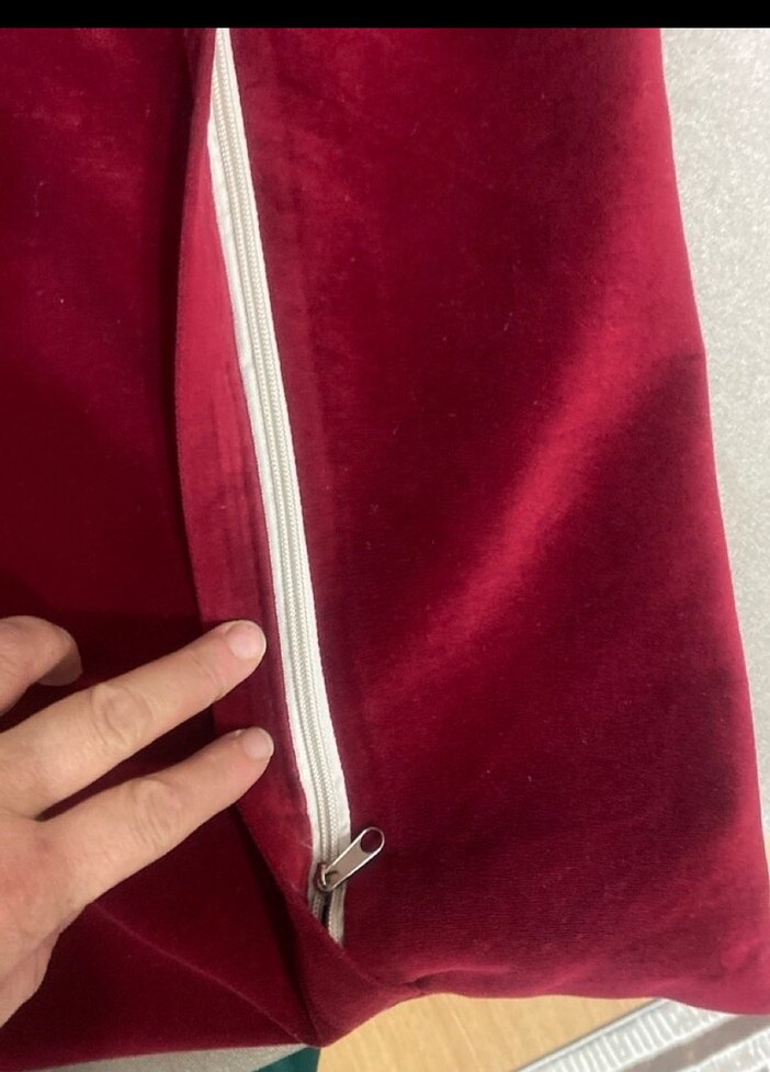 Az kulanıldı 4 âdet bordo kırlent 45 45 santım kadıfe - Görsel 2