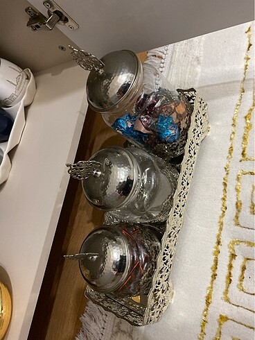 Az kullanıldı temız 3 lü baharatlık tepsısıyle beraber - Görsel 8