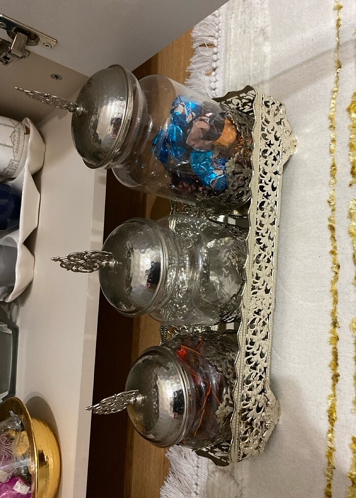 Az kullanıldı temız 3 lü baharatlık tepsısıyle beraber - Görsel 2