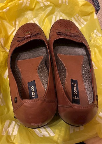 Kahverengi Tokalı Dolgu Topuk tanca ayakkabı - Görsel 2