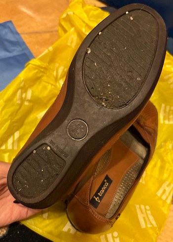 Kahverengi Tokalı Dolgu Topuk tanca ayakkabı - Görsel 4