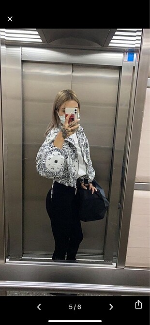 s Beden beyaz Renk Cropped Mont