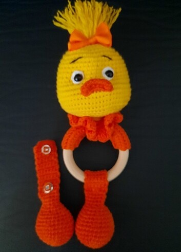 Beden Renk Amigurumi diş kaşıyıcı çıngıraklı