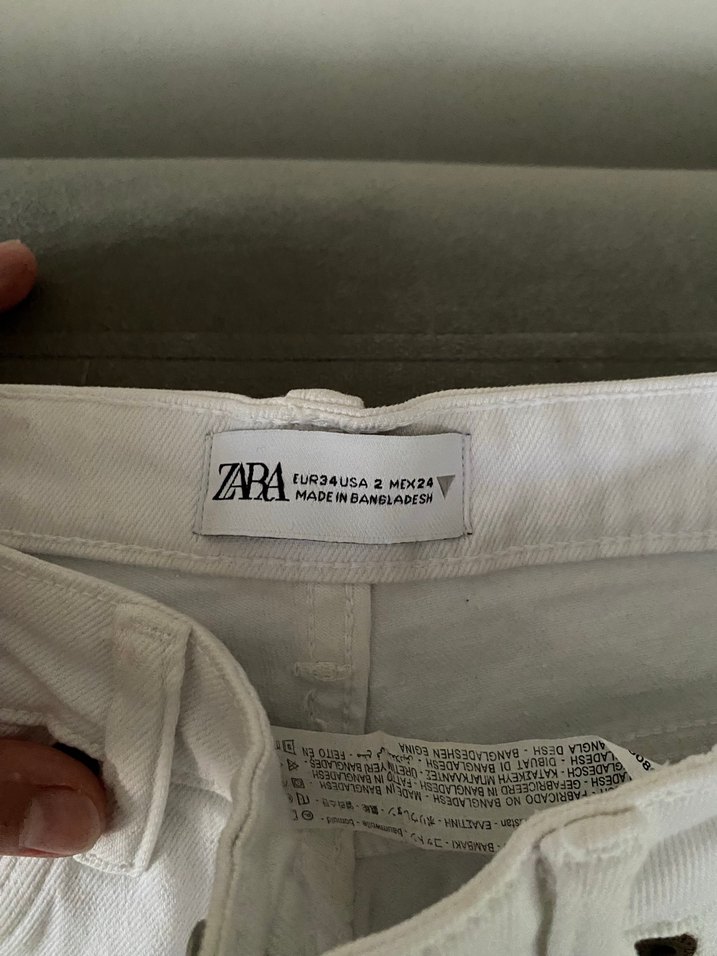 Beyaz Midi Boy Regular Fit Kadın Kot Pantolon - Görsel 3