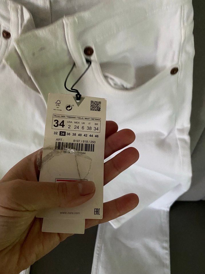 Beyaz Midi Boy Regular Fit Kadın Kot Pantolon - Görsel 4