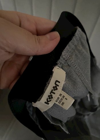 Koton Gri Kadın Kumaş Pantolon Midi Boy