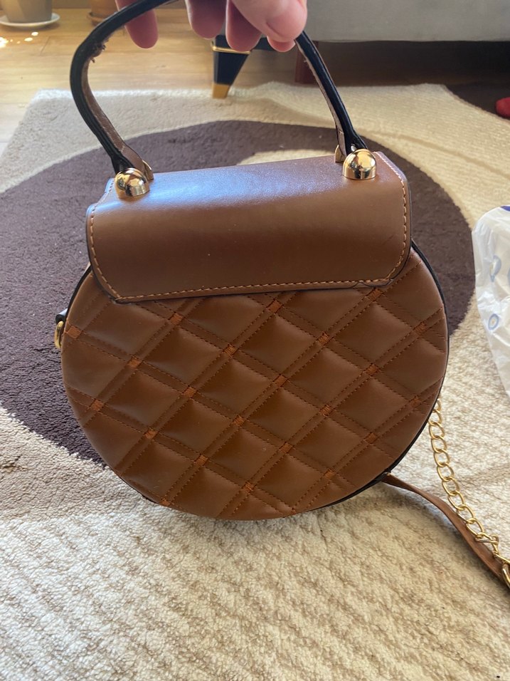 Kahverengi Deri Kadın Çanta - Görsel 2