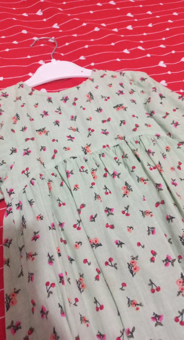 Çiçek Desenli Bohem Kız Elbisesi - Görsel 3