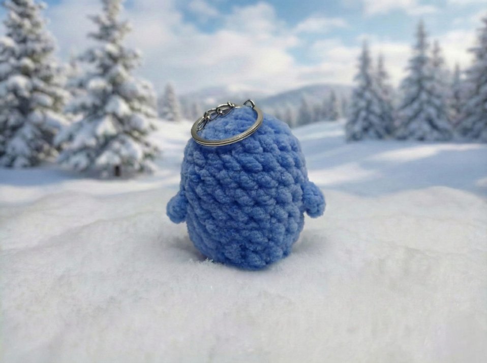 Mavi Renkli Peluş Anahtarlık - Görsel 2