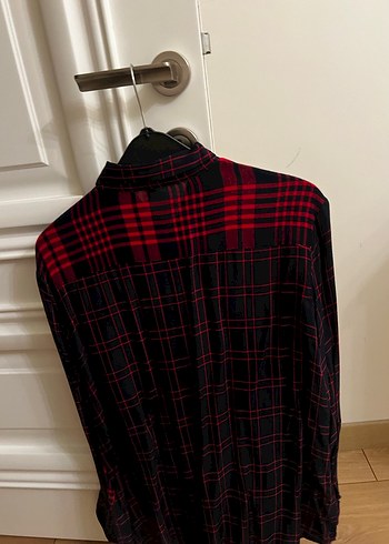 Kırmızı Siyah Kareli Uzun Kollu Gömlek - Görsel 2