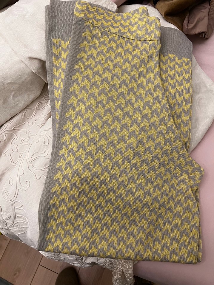 Kadın Sarı Gri Uzun Kimono ve pantolon - Görsel 4