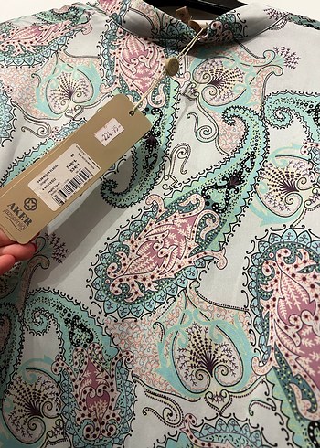 Gri Desenli Bohem Uzun Elbise - Görsel 3