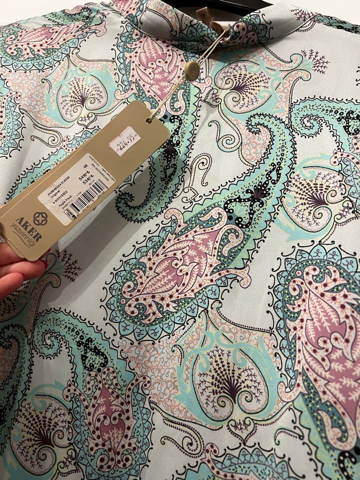 Gri Desenli Bohem Uzun Elbise - Görsel 3