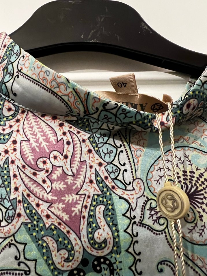 Gri Desenli Bohem Uzun Elbise - Görsel 4