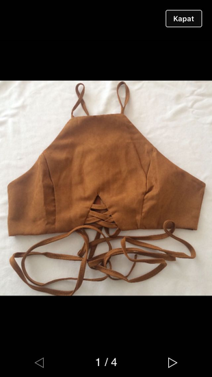 Diğer Kadife Bohem Croptop