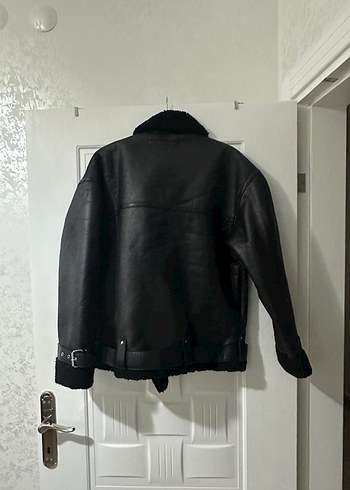 Zara Siyah Deri Biker Ceket - Görsel 2