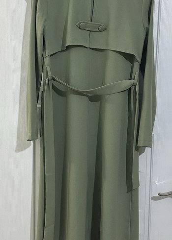 Kadın Salaş Kesim Uzun Trençkot - Görsel 2