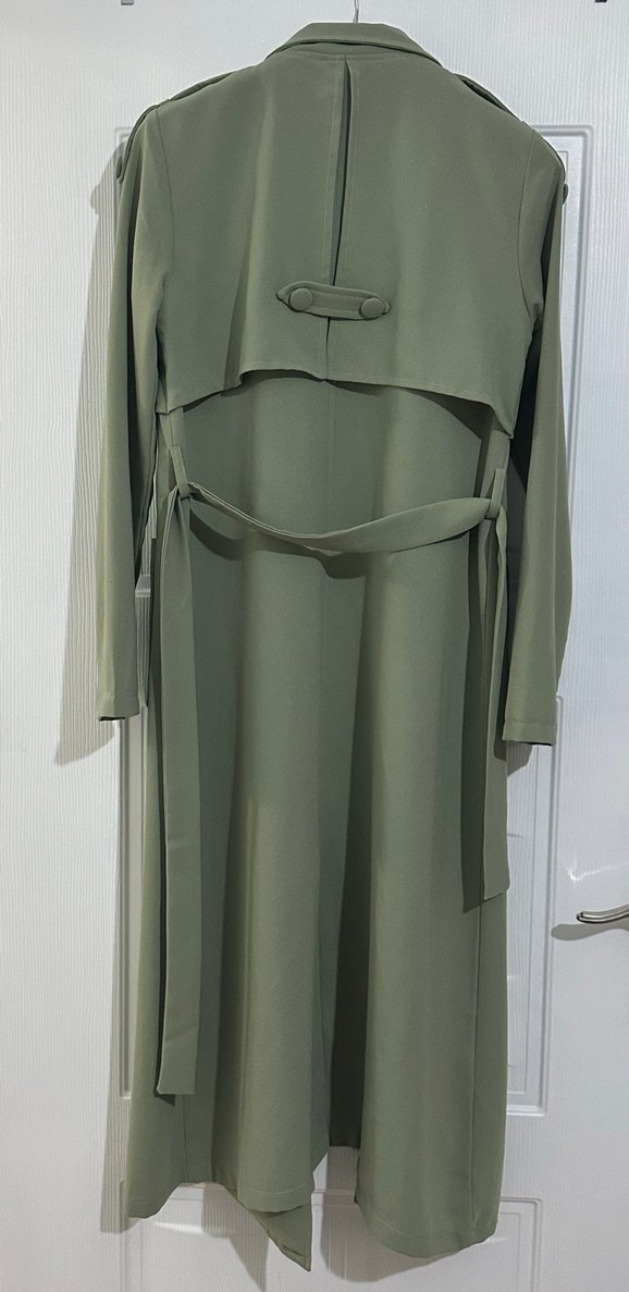 Kadın Salaş Kesim Uzun Trençkot - Görsel 2