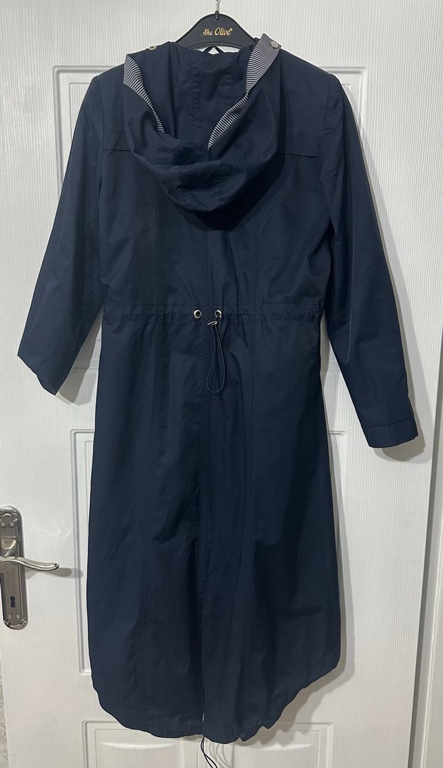 Fermuarlı Lacivert Uzun Kaban - Görsel 2