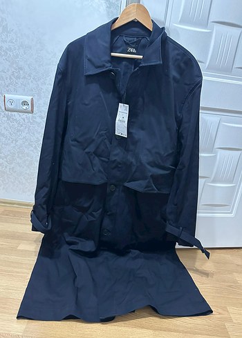 Zara Erkek Lacivert trençkot